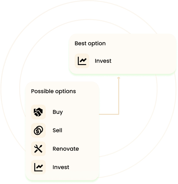 Showcasing the process of filtering homes